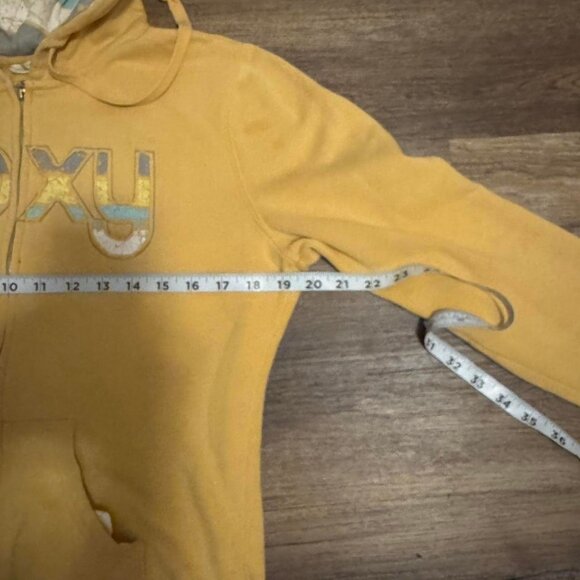 Vintage Roxy Hoodie โ Yellow โ Y2K โ Full Zip Surf Style โ Size Large - Picture 7 of 7
